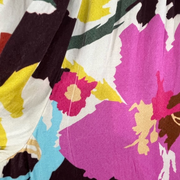 ANTHROPOLOGIE CONDITIONS APPLY FLORAL SATIN WIDE LEG (a134) - Picture 10 of 16